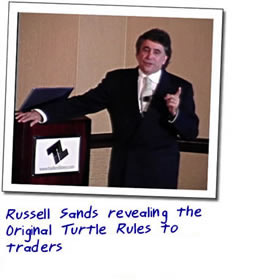 Russell Sands revealing the Original Turtle Rules to traders who are using them now.